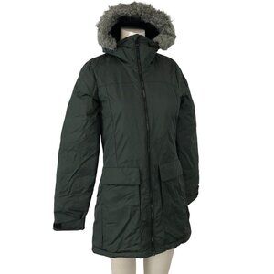 ADIDAS ~ WOMENS XS ~ GREEN PARKA WINTER HOODED COAT